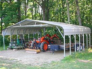 Regular Roof Style Triple Wide Carport